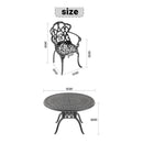 Alora 7-Piece Cast Aluminum Patio Furniture Set With Black Frame And Off-White Cushions (SAK12948)