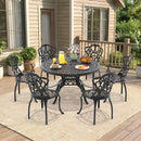 Alora 7-Piece Cast Aluminum Patio Furniture Set With Black Frame And Off-White Cushions (SAK12948)
