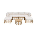 Alora 7-Piece Outdoor All-Weather Rattan Patio Sofa Set With Cushions (SAK47230)