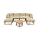 Alora 7-Piece Outdoor All-Weather Rattan Patio Sofa Set With Cushions (SAK47230)