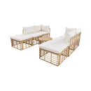 Alora 7-Piece Outdoor All-Weather Rattan Patio Sofa Set With Cushions (SAK47230)