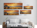 Savanna Wall Art, Framed Canvas Print, Elephants of Africa, Colorful Wall Art, Above Couch Art, Guest Room Decor