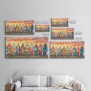 Fall Surfboards Beach Art Print Canvas Wall Art Autumn Surfboard Beach Scene Seasonal Wall Art Framed Canvas Print Fall Beach Decor