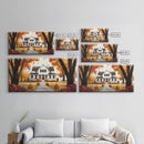 Fall farmhouse pumpkin decor, autumn country home art, rustic fall wall print seasonal wall decor, framed canvas print, autumn farmhouse art