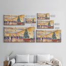 Elegant Ballroom Christmas Party Scene, Framed Canvas Print, Holiday Wall Art, Christmas Decor, Wall Art, Seasonal Decor, Best Gift Idea