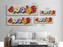 Framed Canvas Wall Art - Wild Flowers - Canvas Print - Impasto Style Oil Painting Print - Floral Botanical Wall Art - Wild Flowers