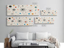 Retro Star Pattern Wall Art Print, Canvas Print, Trendy Art, Eclectic / Kitsch Decor, Midcentury Modern Nursery Decor, Cute Art for Kid's Room