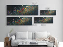 Wildflowers At Midnight Framed Canvas Print, Moody Decor, Boho Minimalist Wall Art, Modern Art, Floral or Botanical Wall Art