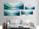 Emerald Green Landscape Painting Print, Framed Canvas Print, Original Artwork, Oil Painting Print, Landscape Wall Art, Panoramic Landscape