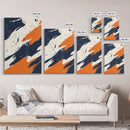 Framed Mid Century Wall Art, Paint Splotches Wall Art Canvas Print, Framed Canvas, Large Mid Century, Original Art Print