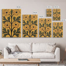 Boho Flower Wall Art, Canvas Print, Artful Boho Flower Art Print, Abstract Botanical Wall Art, Aesthetic Botanical Living Room Decor