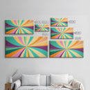 Star Burst Sunset Decor Framed Canvas Print, Mid Century Modern Wall Art, Scandinavian Style Wall Art Home Decor