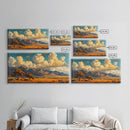 Home On The Mountains Framed Canvas Print, Southwestern Wall Art, Beautiful Home Decor For Above Sofa Or Couch, Rustic Farmhouse Art