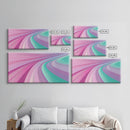 Mid-Century Modern Pastel Colors Wall Art, Turquoise and Purple