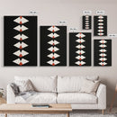 Retro Mid-Century Modern Diamond Art Canvas Print, MCM Style Home Decor