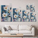 Oil Painting Print of White Flowers, Framed Canvas Print, Floral Art, Botanical Art