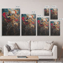 Krishna Wall Art, Radha Krishna Framed Canvas Print, Indian Hindu Wall Art