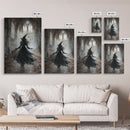 Witchy Decor Framed Canvas Print, Dark Academia, Witch Painting Print, Gothic Decor, Moody Witch Oil Painting, Halloween Art