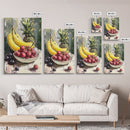 Retro Antique Fruit Still Life Oil Painting Canvas Print, Wood Framed Canvas, Still Life Art, Oil Painting Print, Kitchen Decor, Kitchen Wall Art