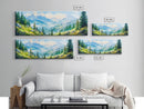 Vintage Mountain Art Canvas Print | Mountain Oil Painting | Extra Large Vintage Wall Art | Panoramic Wall Art Print | Vintage Mountain Scene