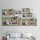 Victorian Summer - Framed Canvas Print - Victorian Style Oil Painting Of a Summer Party