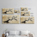 Bonzai Abstract Wall Art Framed Canvas Print, Wabi Sabi Art, Wabi Sabi Decor, Boho Home Decor, Botanical Prints