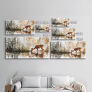 Young Doe Drinking Water In The Forest Framed Canvas Print, Painting of a Deer drinking Water, Gift for Hunter, Outdoorsman Gift, Cabin Art