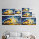 Christmas Wall Art Framed Canvas Print - Nativity Painting - Nativity Decor - Christian Wall Art - Jesus Art - Jesus Painting
