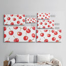 Preppy Cherry Wall Art Framed Canvas Print - Kitchen Wall Art - Dining Room Wall Art - Loft Decor - Cute Wall Art - Cutesy Home Decor