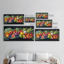 Fruits and Vegetables Wall Art Canvas Print, Kitchen Decor, Kitsch Decor, Kitchen Wall Art, Dining Room Decor, Modern Farmhouse Kitchen Art