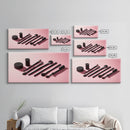Makeup Brushes Framed Canvas Print - Makeup Wall Art - Preppy Dorm Room Decor - Makeup Painting