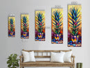 Stained Glass Style Agave Canvas Print Mosaic Wall Art Colorful Botanical Prints Modern Decor Unique Kitchen Wall Art