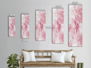 Elegant Mehndi Hand Art Framed Canvas Print - Light Pink Wall Art, Botanical Prints, Whimsical Art, Yoga Art, Gift Idea Her, Bedroom Decor