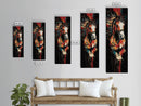 Abstract Horse Painting Framed Canvas Print Colorful Chicano Art Bold Moody Southwest Long Narrow Wall Art Bedroom or Living Room