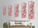 Elegant Pink Pearl Hair Accessories Framed Canvas Print with Whimsical Art Touch for Feminine and Minimalist Decor