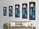 Solar Ritual Canvas Print Featuring Goddess Art Print, Phoenix Metal Inspired Abstract Sacred Geometry Art Perfect Bedroom Decor