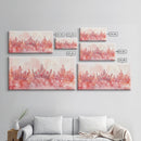 Crown Art Framed Canvas Print Light Pink Wall Art Glam Royal Decor Feminine Gift Idea Elegant Cottagecore Living Room Aesthetic Accent