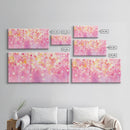 Magical Fairy Light Pink Abstract Canvas Print with Bokeh Lights, Ideal Whimsical Art for Living Room, Vertical Skinny Wall Art