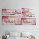 Gold Necklace Art Framed Canvas Print Pink Abstract Art Minimalist Art Light Pink Wall Art Boho Wall Art Bedroom Art Rustic Decor
