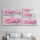 Pink Beaded Necklace Canvas Print | Romantic Jewelry Wall Art | Feminine Framed Canvas Print | Gift Idea for Her | Light Pink Decor