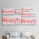 Floating Petals Canvas Print | Light Pink Wall Art | Romantic Minimalist Decor | Framed Canvas Print Gift Idea | Living Room Art