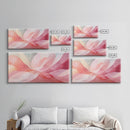 Abstract Floral Pink Canvas Print, Light Pink Wall Art Cottagecore Bedroom Decor, Minimalist Botanical Artwork Gift Living Room Design