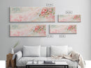 Romantic Rose Painting Canvas Print Featuring Bridal Lace, Botanical Prints Ideal Bedroom Art or Wedding Gift Idea