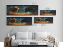 Rustic Bull Showdown Canvas Print - Dramatic Autumn Landscape Art, Industrial Wall Decor, Moody Living Room Accent, Gift Idea For Him