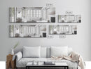 Extra Wide Canvas Print Living Room Art Modern Wabi Sabi Art Panoramic Neutral Design Rustic Farmhouse Minimalist Wall Decor