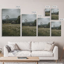 Framed Canvas Print Windmill Wall Art Rustic Barn Landscape Farmhouse Decor Above Couch Country Artwork Gift Idea Living Room Art