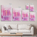 Vibrant lipstick art bold feminine wall decor framed canvas print perfect bedroom or guest room boho aesthetic rustic glam style gift