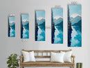 Southwest Wall Art, Framed Canvas Print, geometric wall art, vibrant mountain painting, rustic decor, landscape painting