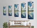 Lake Reflection, Landscape Painting, Moody Art, Coastal Decor, Above Sofa Art, Bedroom Art, Framed Canvas Print
