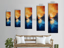 Fiery Sunset, Moody Landscape, Wabi Sabi Art, Rustic Wall Art, Southwest Art, Above Bed Wall Art, Extra Wide Art